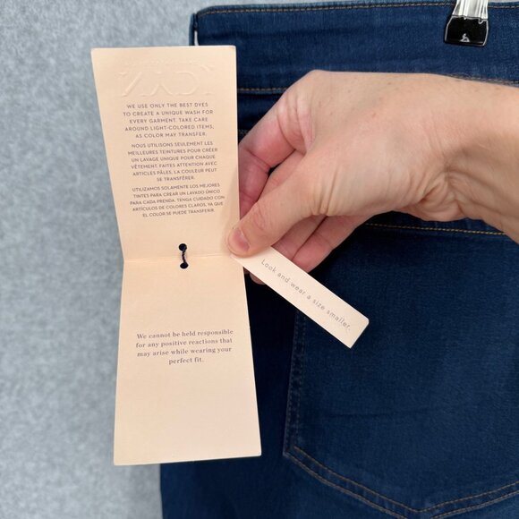 NYDJ Marilyn Straight Leg Jeans Size 28W Cooper Dark Wash Denim Lift Tuck NEW - Picture 6 of 14